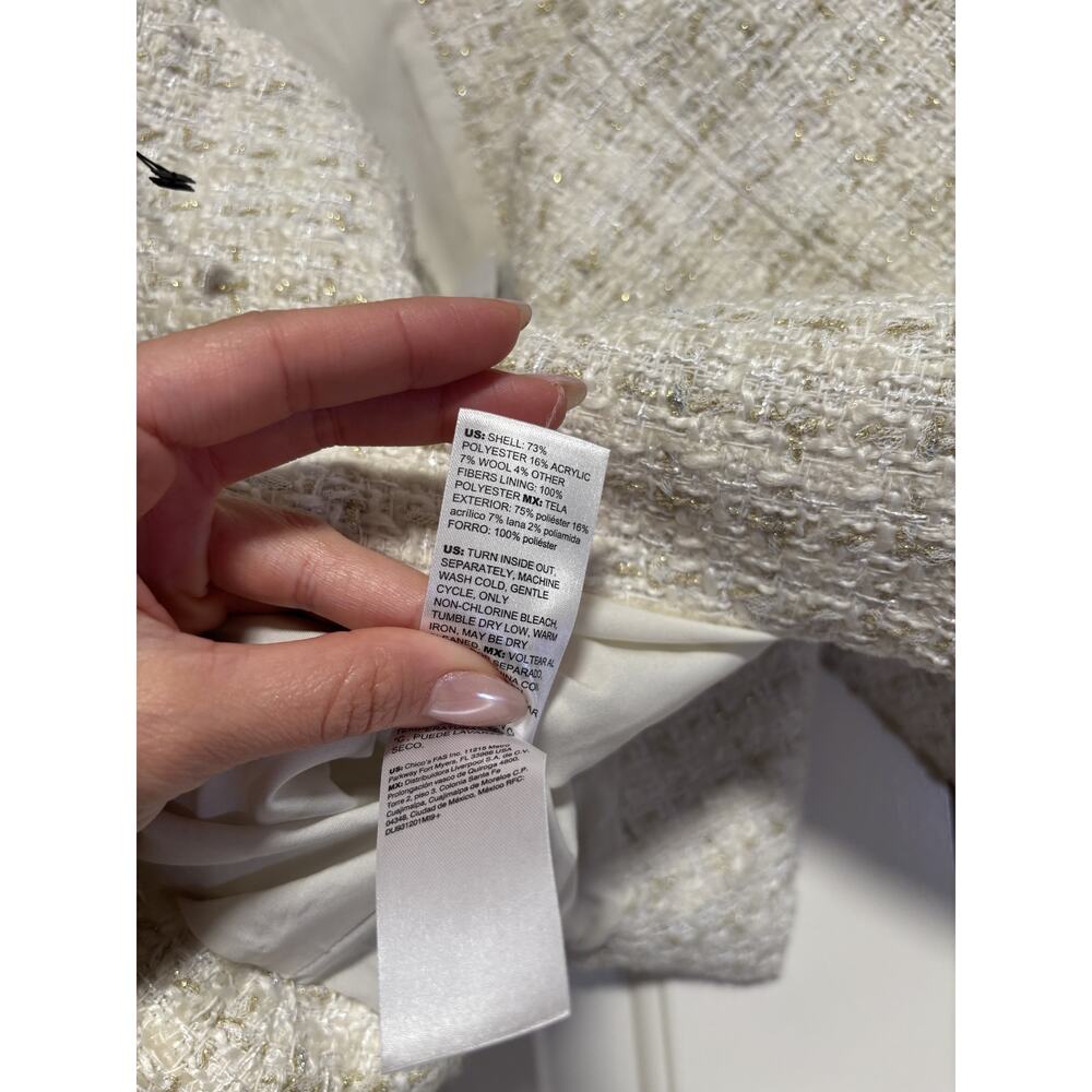 White House Black Market English Cream Tweed Bustier 6 - Picture 9 of 9